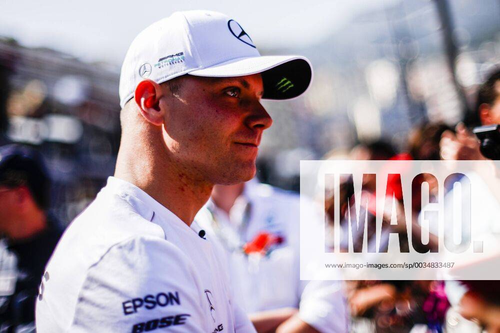 Montecarlo, Monaco - 77 Valtteri Bottas from Finland Mercedes W09 Hybrid EQ Power+ team Mercedes GP portrait during the Monaco Formula One Grand Prix at Monaco on 25th of May, 2018 in Montecarlo, Monaco. F1 Grand Prix of Monaco - Previews - ZUMAn230 20180525_zaa_n230_888
