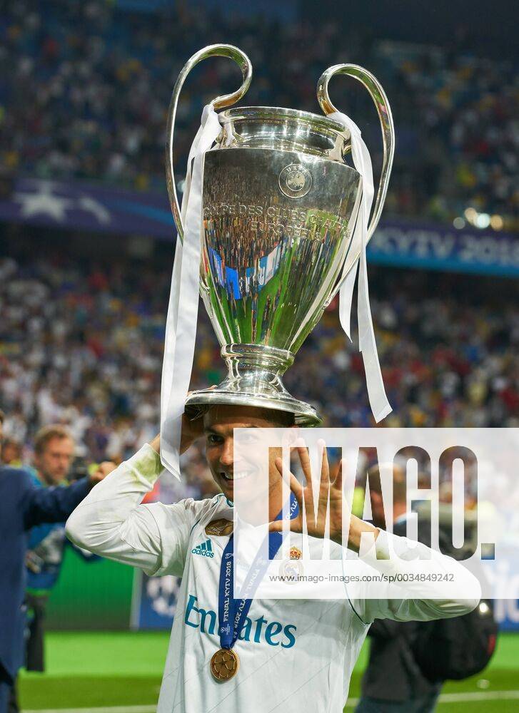 Cristiano RONALDO Real Madrid 7 with Champions League Cup Trophée Pott ceremony REAL MADRID FC LIVERPOOL Football UEFA Champions League Final Kiev Ukraine May 26 2018 CL Season 2017 2018