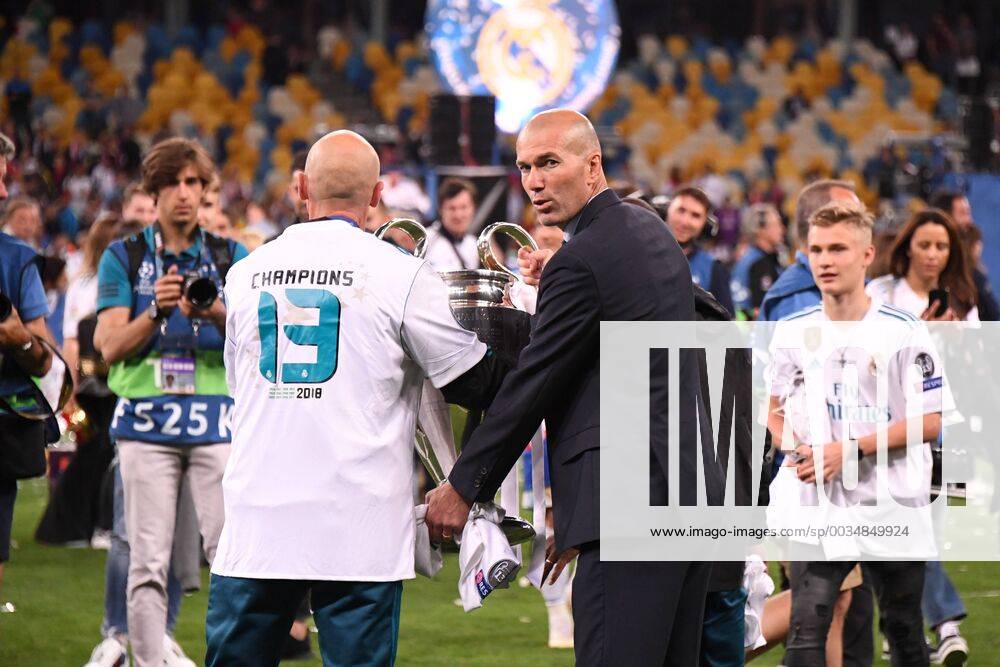 ZINEDINE ZIDANE (ENTRAINEUR REAL MADRID) - JOIE FOOTBALL : Real Madrid vs Liverpool - Ligue des Champions - Finale - 26 05 2018 AnthonyBIBARD FEP Panoramic