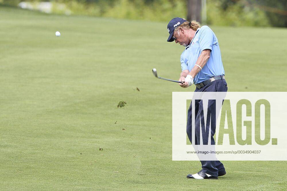 Photo Richard Morgano - LaPresse 30 May 2018 - Brescia (Italy) Golf Garda Golf - Soiano del Garda 75& xb0; Open D Italia Rolex Pro-AM In the pic: Miguel Angel Jimenez