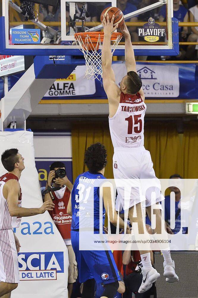 Photo Richard Morgano - LaPresse 30 May 2018 - Brescia (Italy) Basket Serie A basket season 2017-2018 Playoff Semifinals Game 4 Germani Brescia vs EA7 Emporio Armani Olimpia Milano In the pic: Kaleb Tarczewski