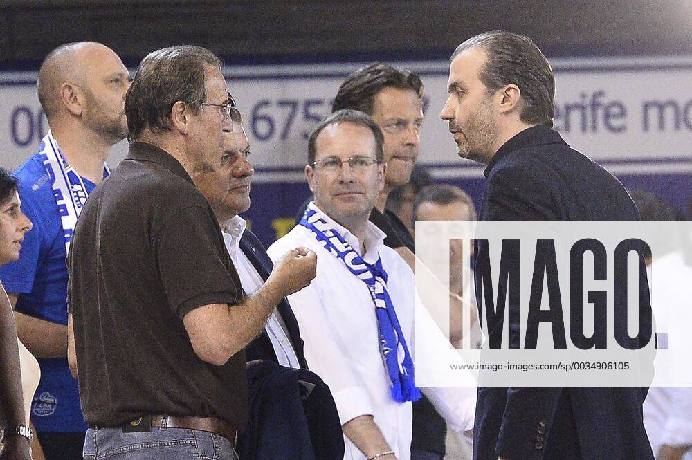 Photo Richard Morgano - LaPresse 30 May 2018 - Brescia (Italy) Basket Serie A basket season 2017-2018 Playoff Semifinals Game 4 Germani Brescia vs EA7 Emporio Armani Olimpia Milano In the pic: Charlie Recalcati Simone Pianigiani