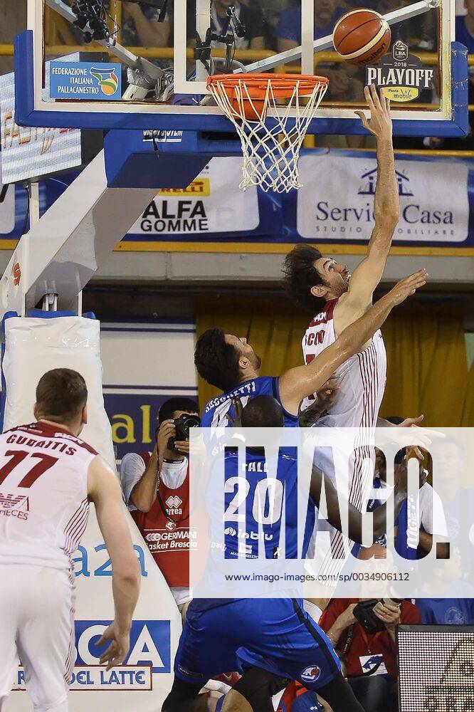 Photo Richard Morgano - LaPresse 30 May 2018 - Brescia (Italy) Basket Serie A basket season 2017-2018 Playoff Semifinals Game 4 Germani Brescia vs EA7 Emporio Armani Olimpia Milano In the pic: Davide Pascolo