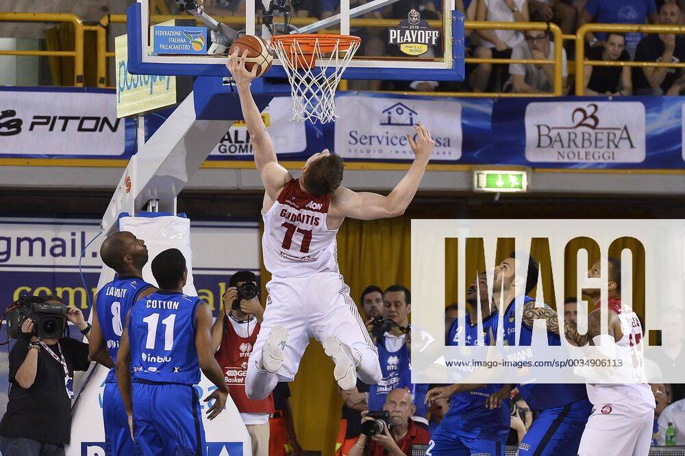 Photo Richard Morgano - LaPresse 30 May 2018 - Brescia (Italy) Basket Serie A basket season 2017-2018 Playoff Semifinals Game 4 Germani Brescia vs EA7 Emporio Armani Olimpia Milano In the pic: Arturas Gudaitis
