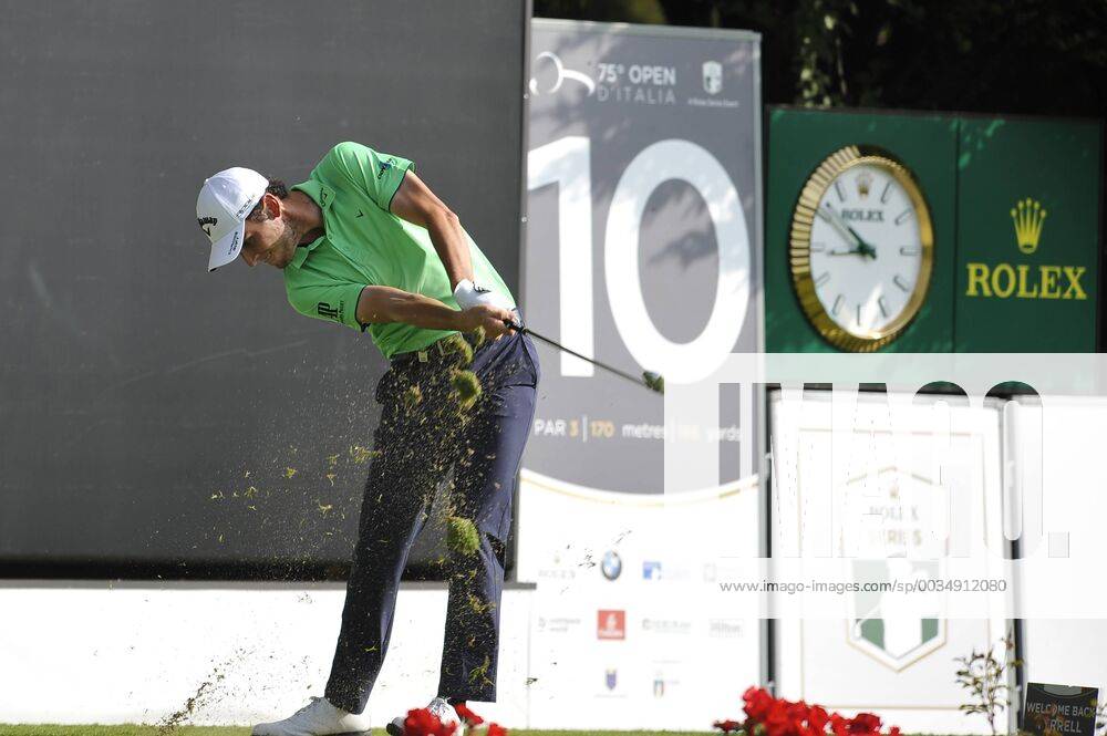 Photo Richard Morgano - LaPresse 28 May 2018 - Brescia (Italy) Golf Garda Golf - Soiano del Garda 75& xb0; Open D Italia Round 1 In the pic: Renato Paratore