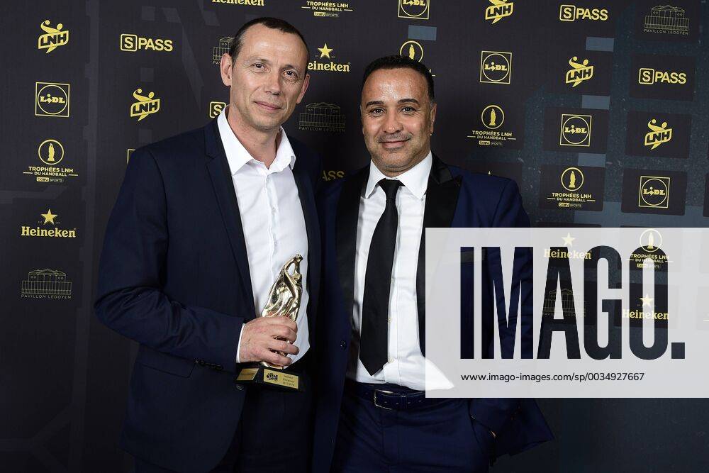 Ghani Yalouz - directeur general de l INSEP Patrice Canayer - Trophee du Meilleur entraineur de lidl Starligue HANDBALL : Ceremonie des trophees des champions LNH 2018 - Paris - 01 06 2018 JBAutissier Panoramic