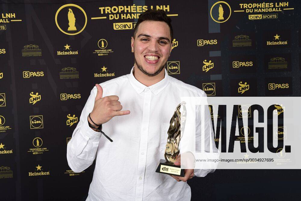 Samir Bellahceme - trophee du meilleur Espoir de Lidl StarLigue HANDBALL : Ceremonie des trophees des champions LNH 2018 - Paris - 01 06 2018 JBAutissier Panoramic