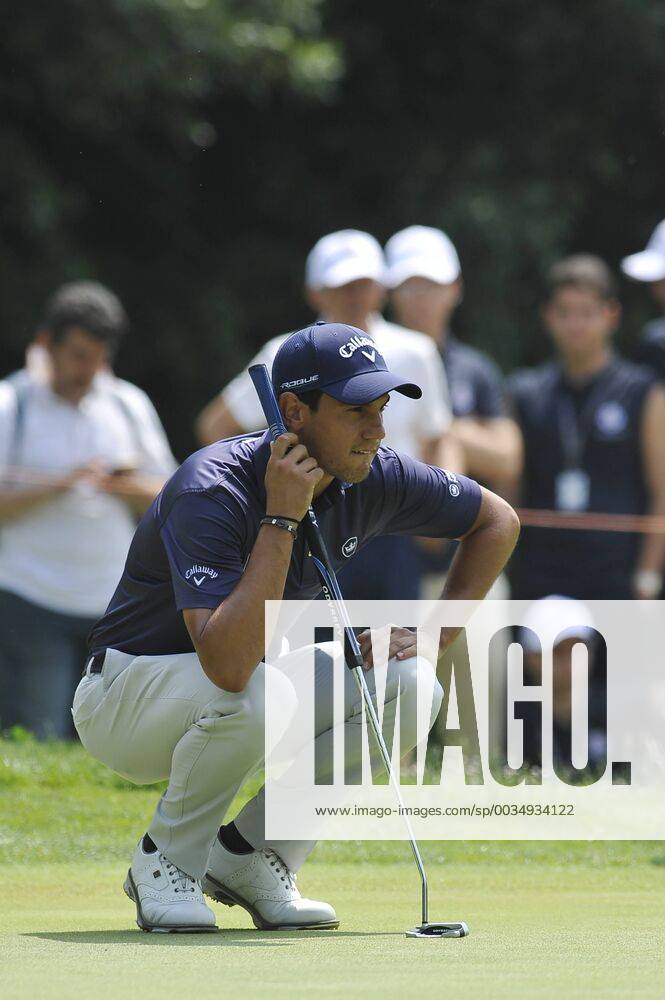 Photo Richard Morgano - LaPresse 02 June 2018 - Brescia (Italy) Golf Garda Golf - Soiano del Garda 75& xb0; Open D Italia Game 3 In the pic: Matteo Manassero