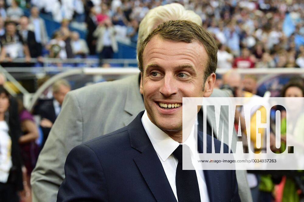 Emmanuel Macron - president de la Republique RUGBY : Montpellier vs Castres - Finale Top14 - 02 06 2018 JBAutissier Panoramic