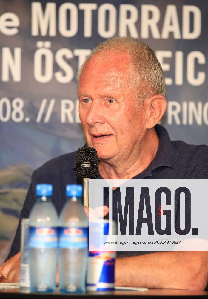 FORMULA 1 - Marc Marquez SPIELBERG,AUSTRIA,05.JUN.18 - MOTORSPORTS, FORMULA 1 - Red Bull Ring, Marc Marquez, press conference PK Pressekonferenz Image shows motorsport consultant Helmut Marko (Red Bull Racing). GEPAxpictures Buehner