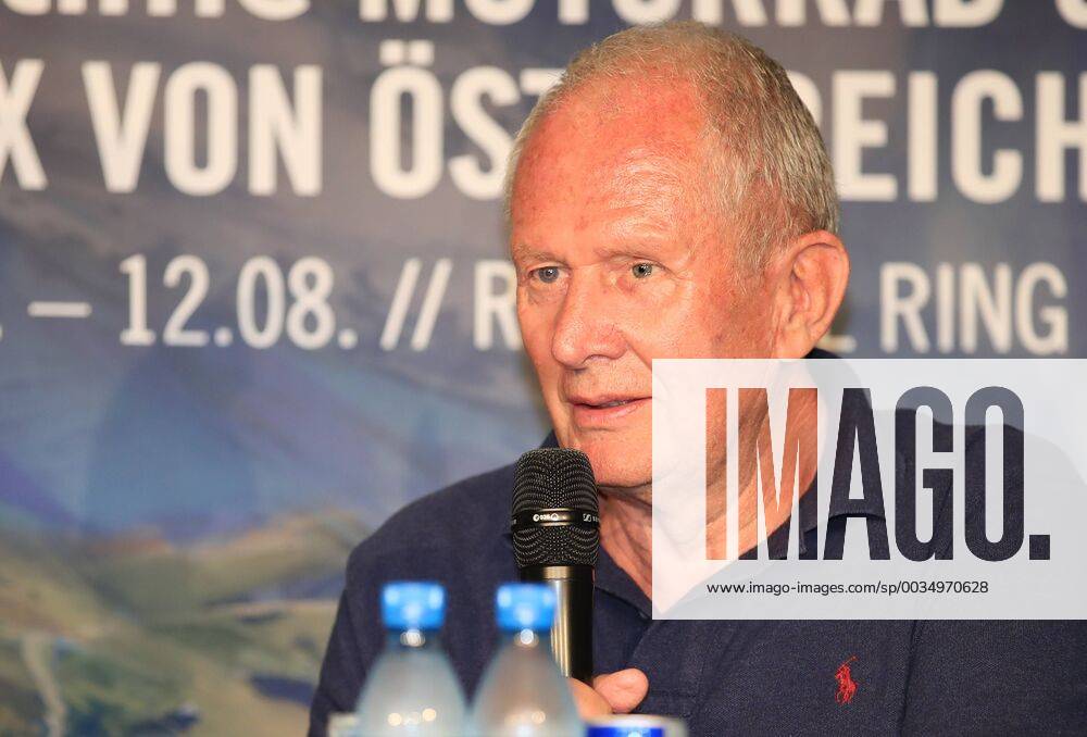 FORMULA 1 - Marc Marquez SPIELBERG,AUSTRIA,05.JUN.18 - MOTORSPORTS, FORMULA 1 - Red Bull Ring, Marc Marquez, press conference PK Pressekonferenz Image shows motorsport consultant Helmut Marko (Red Bull Racing). GEPAxpictures Buehner