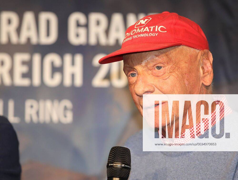 FORMULA 1 - Marc Marquez SPIELBERG,AUSTRIA,05.JUN.18 - MOTORSPORTS, FORMULA 1 - Red Bull Ring, Marc Marquez, press conference PK Pressekonferenz Image shows Niki Lauda. GEPAxpictures Buehner