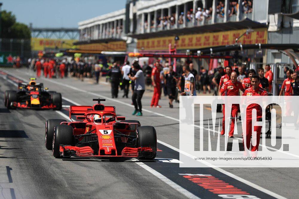 9th June 2018, Circuit Gilles-Villeneuve, Montreal, Canada; Canadian Formula One Grand Prix, qualification; Scuderia Ferrari, Sebastian Vettel takes pole ActionPlus12035019 Octane