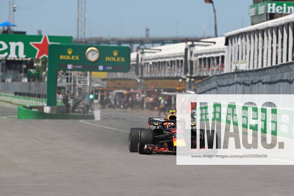 9th June 2018, Circuit Gilles-Villeneuve, Montreal, Canada; Canadian Formula One Grand Prix, qualification; Aston Martin Red Bull Racing TAG Heuer; Max Verstappen ActionPlus12035127 Octane