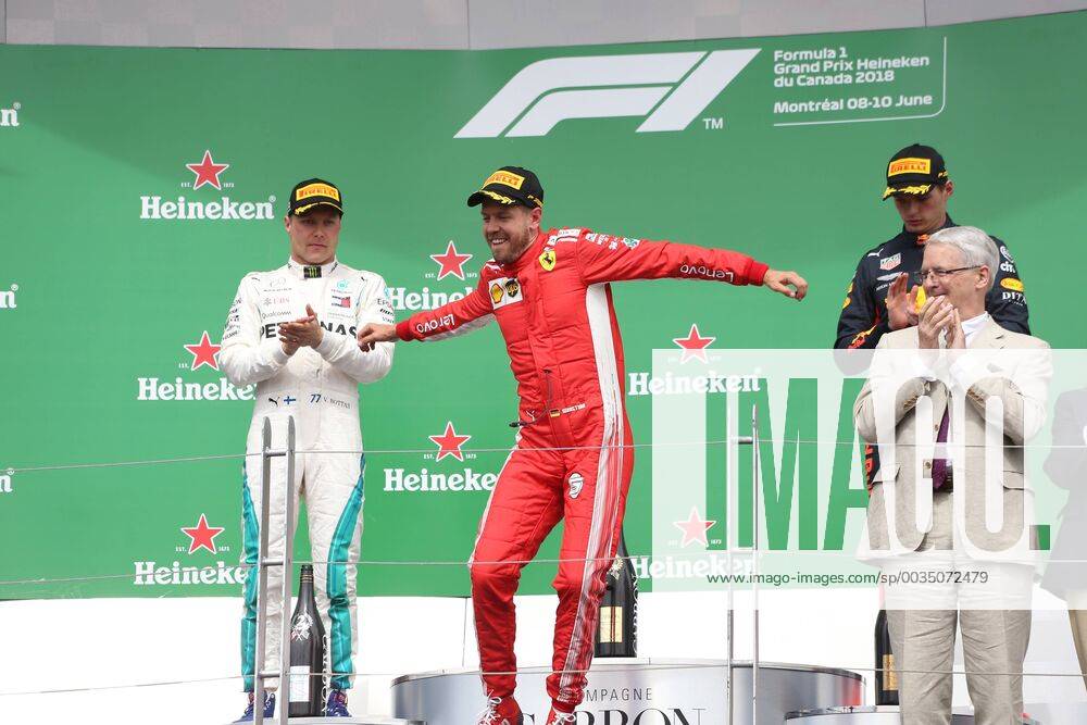 Photo4 LaPresse 10 06 2018 Montreal, Canada Grand Prix Formula One Canada 2018 In the pic: the podium, winner Sebastian Vettel (GER) Scuderia Ferrari SF71H