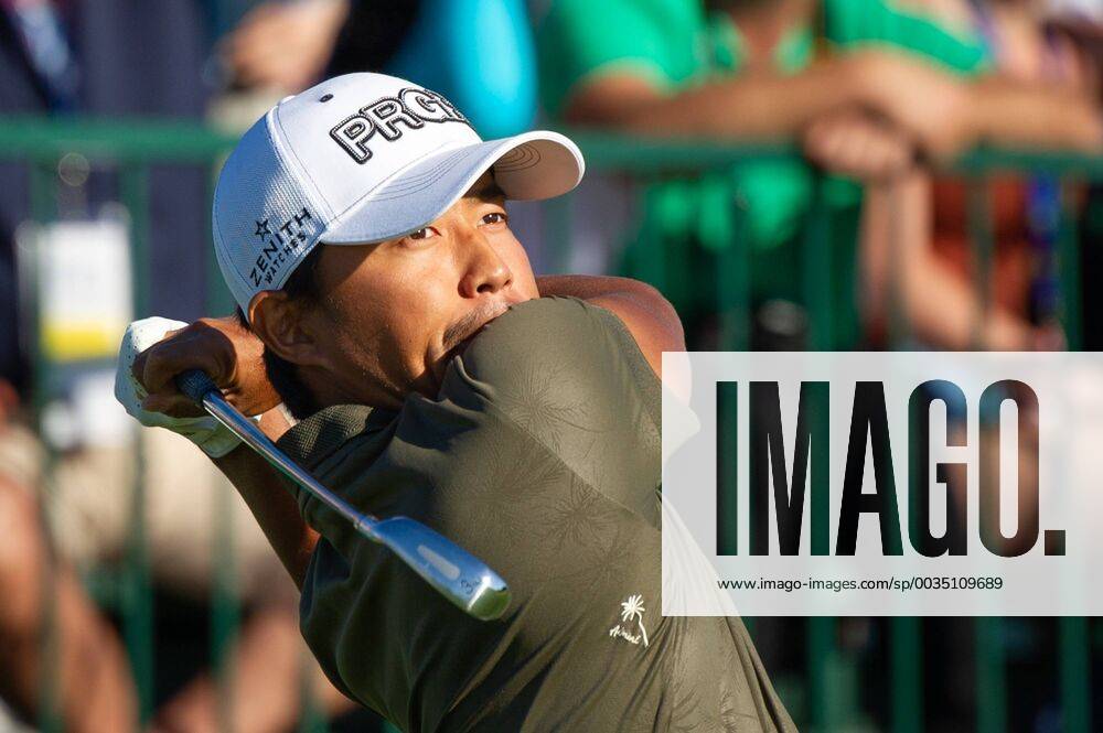 Satoshi Kodaira from Japan tees off on the 10th hole in the first round of the 118th U.S. Open Championship at Shinnecock Hills Golf Club in Southampton, New York on June 14, 2018. NYP20180614101 COREYxSIPKIN
