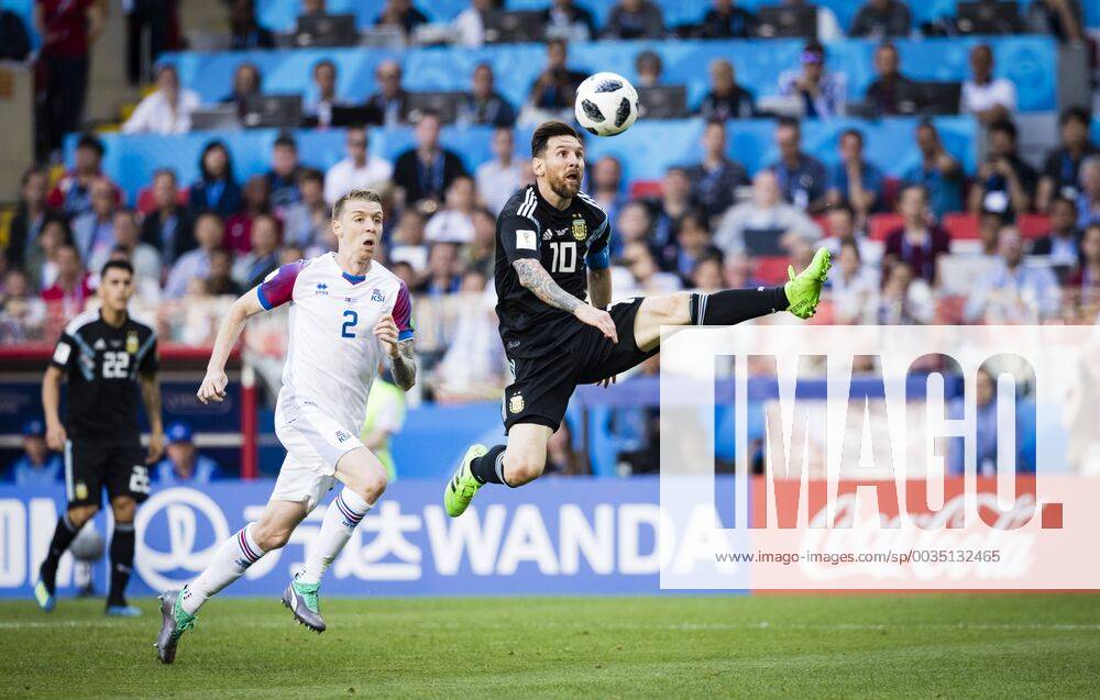 Moscow 16 06 2018 Lionel Messi Arg Birgit Mar Saevarsson Iceland Argentina Iceland