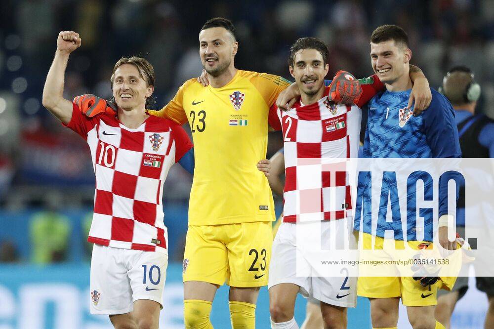 Futbol, Croacia vs Nigeria Copa Mundial de Rusia 2018 Los jugadores de Croacia celebran el triunfo contra Nigeria al final del partido del grupo D disputado en el estadio Kalingrad de Kalingrad, Rusia. 16 06 2018 Andres Pina Photosport Football, Croatia vs Nigeria World Cup Russia 2018 Croatia s players celebrate their victory against Nigeria during the group D football match held at the Kalingrad stadium in Kalingrad, Russia. 16 06 2018 Andres Pina Photosport Croacia vs Nigeria, mundial de Rusia 2018