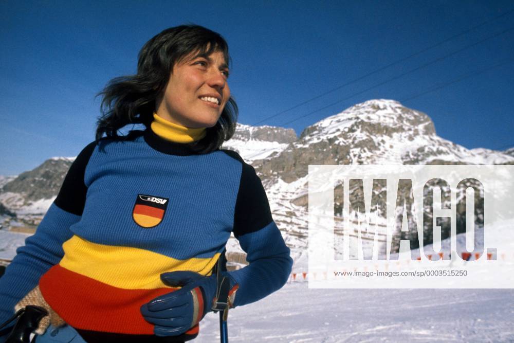 Rosi Mittermaier (BR Deutschland) Alpiner Skilauf Damen Skisport 1972, Ski Alpin Einzelbild Aufnahmedatum geschätzt Alpiner Skilauf Damen Skisport 1972, Ski Alpin Einzelbild Aufnahmedatum geschätzt