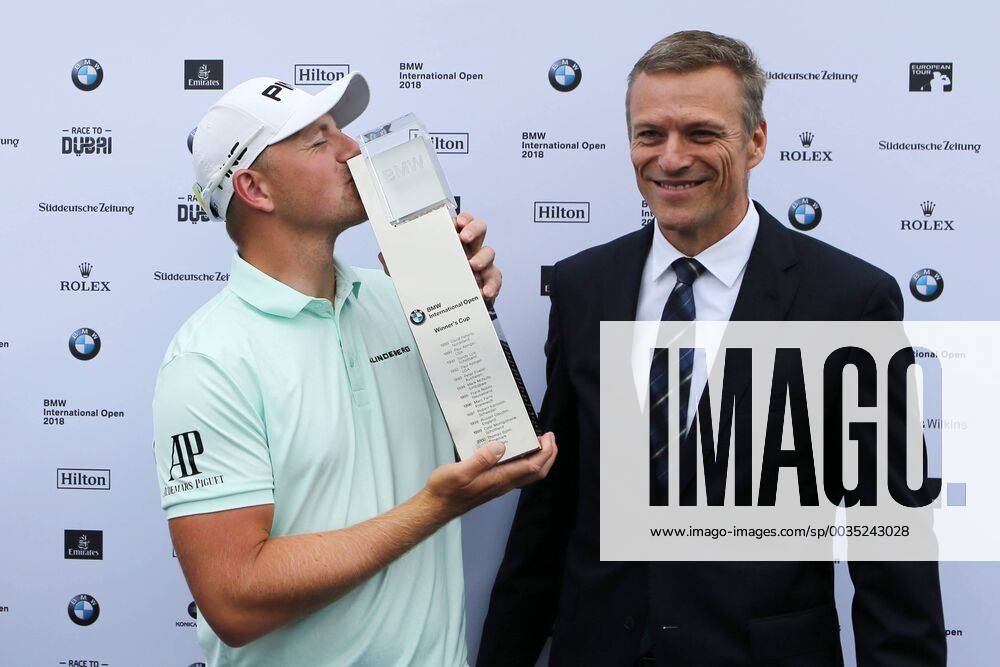Winner Matt Wallace GB with the kiss on the winners cup Winner 1 Place 4 Day 30 BMW International Open Golf Open Golf Lärchenhof Cologne 24 06 2018 BMW International Open Golf Cologne