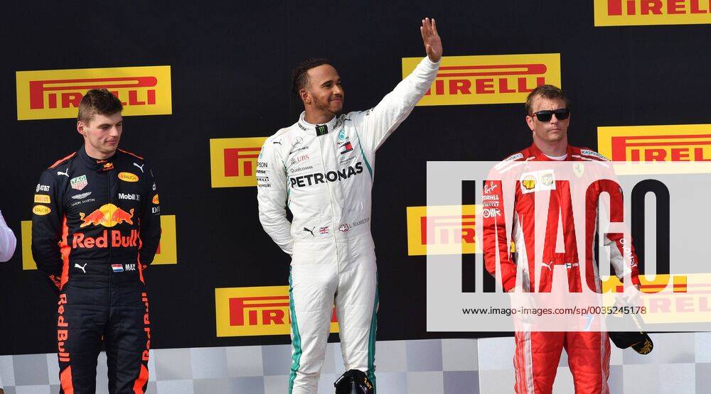 Max Verstappen Red Bull Racing Lewis Hamilton Mercedes Grand Prix Kimi Raiikkoenen Scuderia Ferrari Formula 1 France Paul Ricard 24 06 2018 Photo mspb Jerry Andre Podium Max Verstappen Lewis Hamilton Kimi Raikkoenen formula 1 GP France 2018