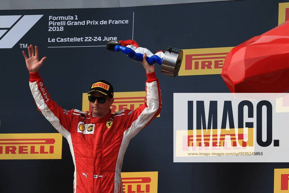 24th June 2018, Circuit Paul Ricard, Le Castellet, France; French Formula One Grand Prix, race day; Scuderia Ferrari, Kimi Raikkonen in 3rd place ActionPlus12040382 Octane