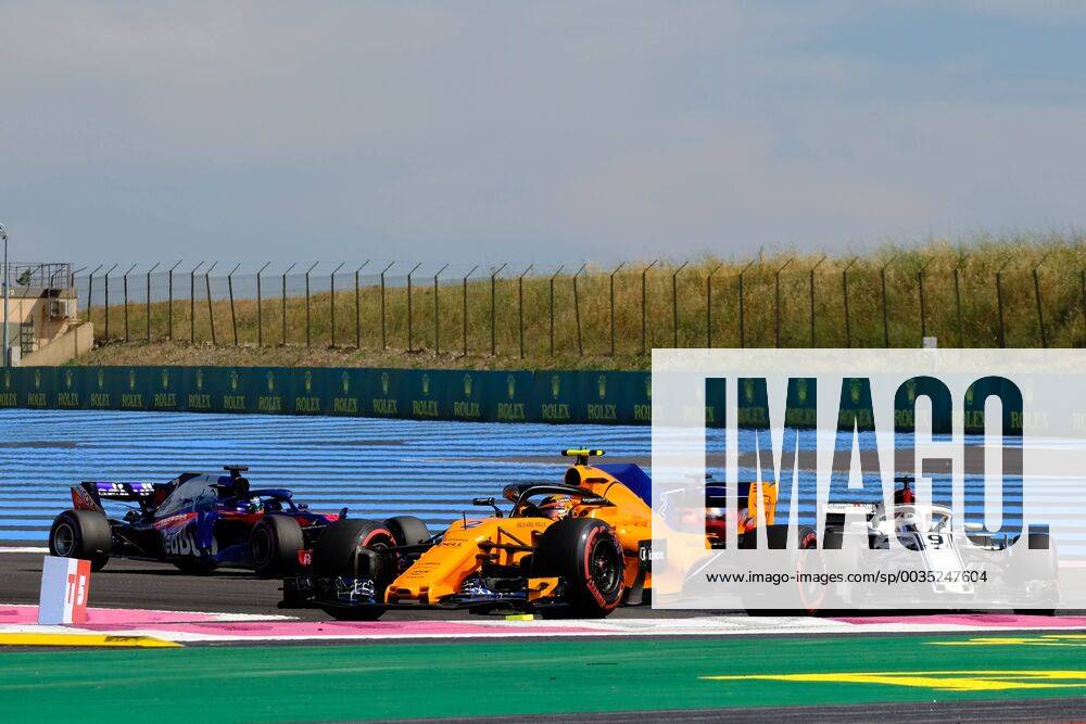 Le Castellet, Var, France - McLaren 2 Driver STOFFEL VANDOORNE (BEL) in action during the Formula one French Grand Prix at the Paul Ricard circuit at Le Castellet - France. F1 2018: French Grand Prix : Lewis Hamilton won - ZUMAp119 20180624_zaf_p119_023
