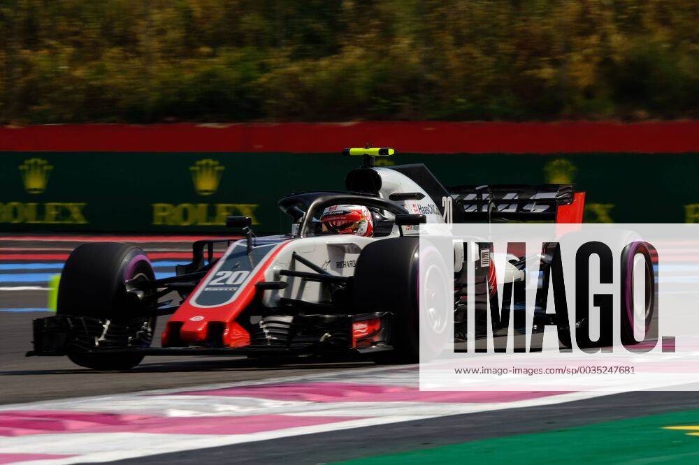 Le Castellet, Var, France - Haas 20 Driver KEVIN MAGNUSSEN (DEN) in action during the Formula one French Grand Prix at the Paul Ricard circuit at Le Castellet - France. F1 2018: French Grand Prix : Lewis Hamilton won - ZUMAp119 20180624_zaf_p119_037