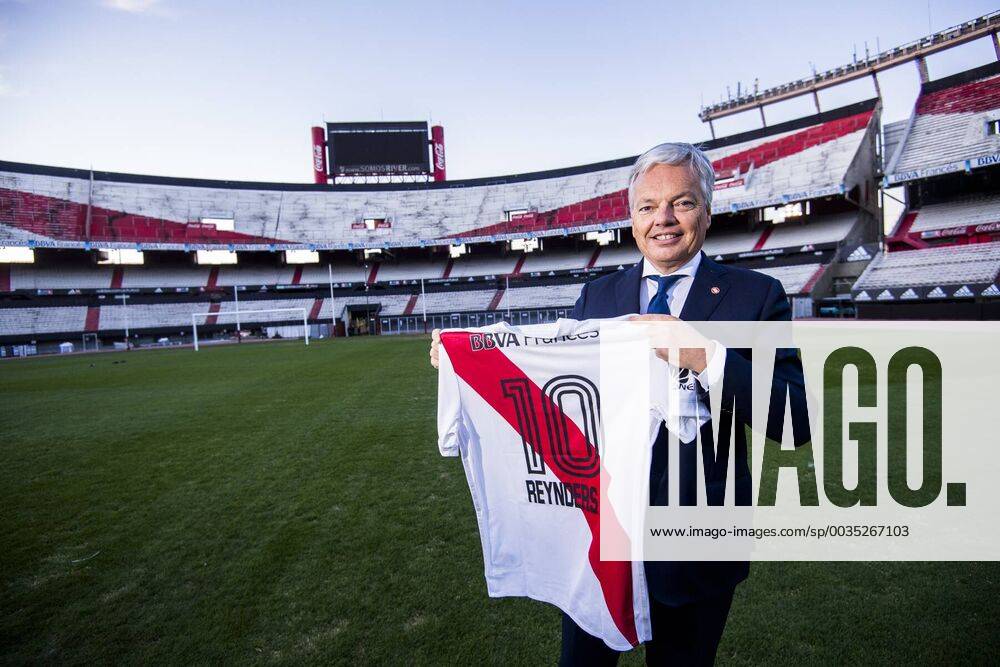 Vice-Prime Minister and Foreign Minister Didier Reynders pictured during a visit to the Club Atlético River Plate in Buenos Aires on the first day of a Belgian Economic mission to Argentina, Monday 25 June 2018 in Buenos Aires, Argentina. Several federal and regional ministers accompany the princess on a week-long economic mission to Argentina and Uruguay. LAURIExDIEFFEMBACQ x84008340stx
