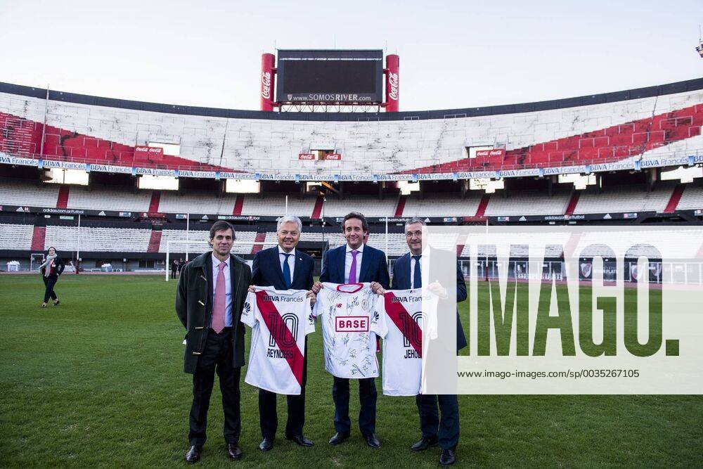 Vice-Prime Minister and Foreign Minister Didier Reynders pictured during a visit to the Club Atlético River Plate in Buenos Aires on the first day of a Belgian Economic mission to Argentina, Monday 25 June 2018 in Buenos Aires, Argentina. Several federal and regional ministers accompany the princess on a week-long economic mission to Argentina and Uruguay. LAURIExDIEFFEMBACQ x84008342stx