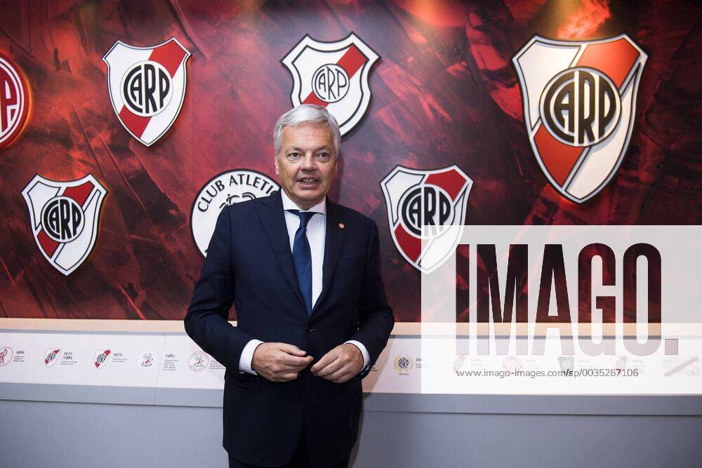 Vice-Prime Minister and Foreign Minister Didier Reynders pictured during a visit to the Club Atlético River Plate in Buenos Aires on the first day of a Belgian Economic mission to Argentina, Monday 25 June 2018 in Buenos Aires, Argentina. Several federal and regional ministers accompany the princess on a week-long economic mission to Argentina and Uruguay. LAURIExDIEFFEMBACQ x84008343stx