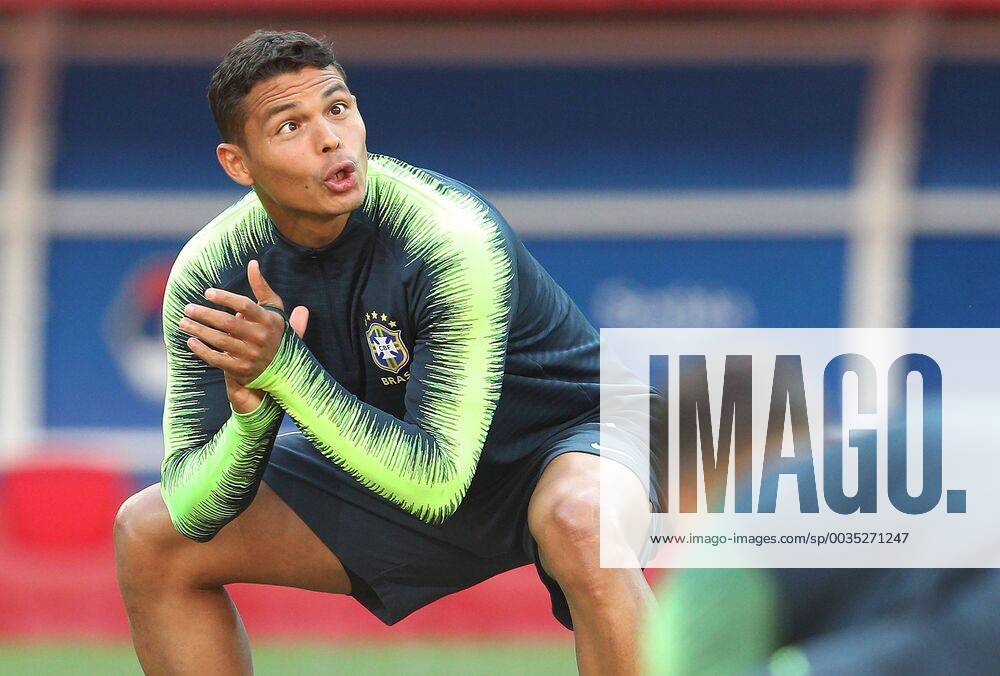 - SPORT Training of the Brazilian Team in Moscow MOSCOU, MO - 26.06.2018: TRAINING OF THE BRAZILIAN TEAM IN MOSCOW - The defender Thiago Silva during the training of the Brazilian national team Nationalteam at the Spartak Stadium in Moscow, Russia. (Photo: Rodolfo Buhrer La Imagem Fotoarena) x1556378x RodolfoxBuhrer