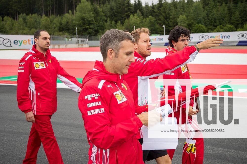 Red Bull Ring Spielberg AUT FIA Formula 1 Grand Prix of Austria Previews of the Tour Sebastian Vettel GER Scuderia Ferrari German Formula One driver Sebastian Vettel of Scuderia Ferrari during the Austrian Formula One Grand Prix at the Red Bull Ring in Spielberg France on 2018 06 28 Spielberg EP_ang