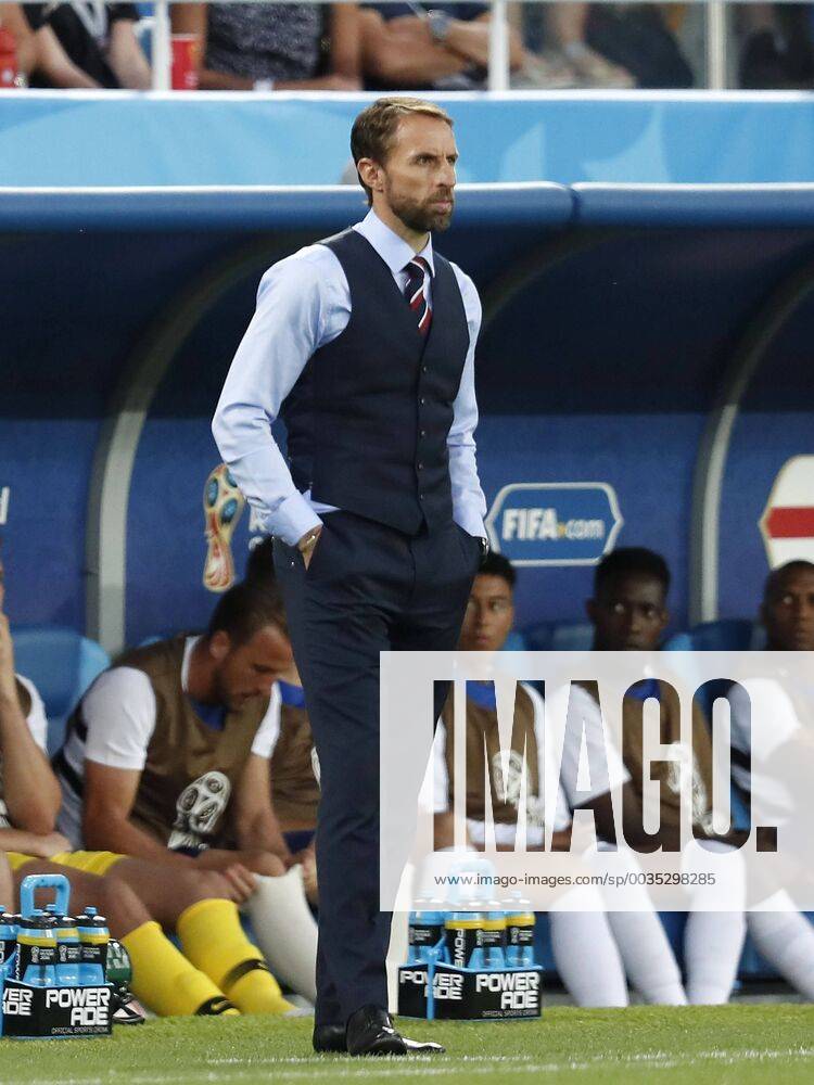 (l-r) coach Gareth Southgate of England during the 2018 FIFA World Cup WM Weltmeisterschaft Fussball Russia group G match between England and Belgium at the Kalingrad stadium on June 28, 2018 in Kaliningrad, Russia FIFA World Cup 2018 Russia 2017 2018 Imagesx xMauricexvanxSteenxWKxIVx 11337166