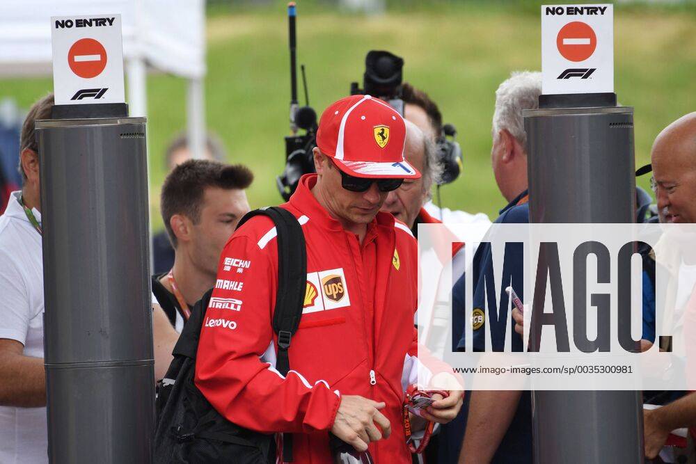 Kimi Raikkonen Scuderia Ferrari Coming to the Paddock in the Morning Formula One Grand Prix of Austria Red Bull Ring 29 06 2018 Formula 1 Grand Prix of Austria Red Bull Ring 29 06 2018 Spielberg