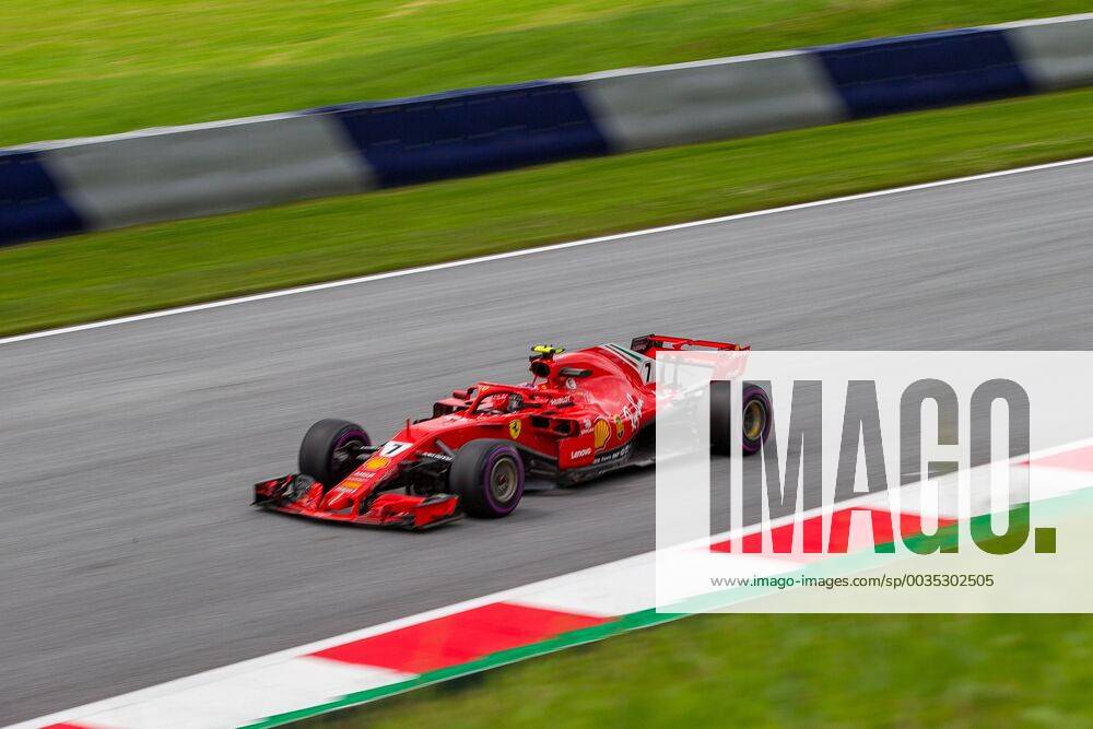 Red Bull Ring Spielberg AUT FIA Formula 1 Grand Prix of Austria Training im Bild Kimi Raeikkoenen FIN Scuderia Ferrari Finnish Formula One driver Kimi Raeikkoenen of Scuderia Ferrari during the Austrian FIA Formula One Grand Prix at the Red Bull Ring in Spielberg France on 2018 06 28 Spielberg EX_ANG