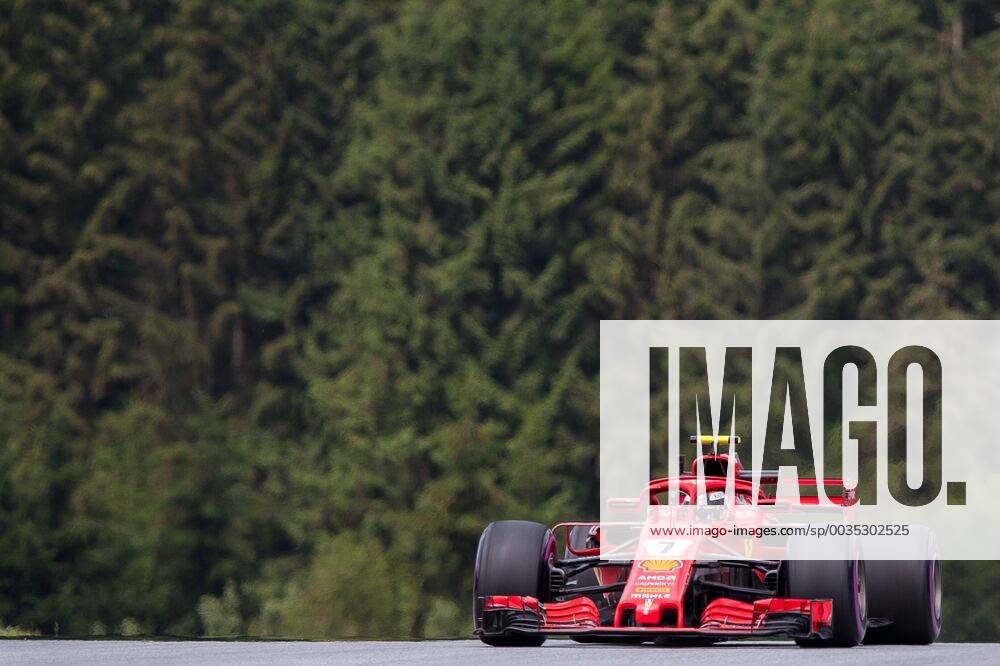 Red Bull Ring Spielberg AUT FIA Formula 1 Grand Prix of Austria Training im Bild Kimi Raeikkoenen FIN Scuderia Ferrari Finnish Formula One driver Kimi Raeikkoenen of Scuderia Ferrari during the Austrian FIA Formula One Grand Prix at the Red Bull Ring in Spielberg France on 2018 06 28 Spielberg EX_ANG