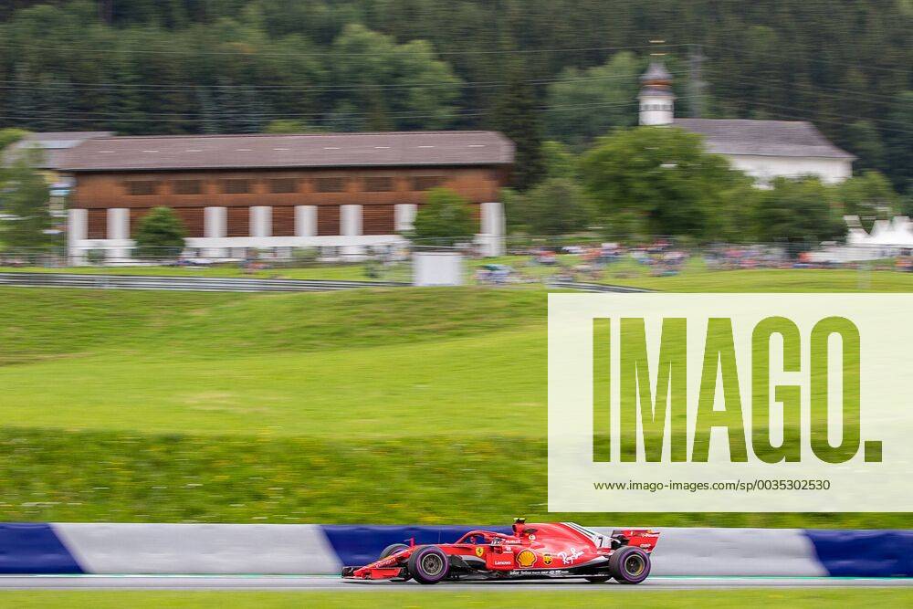 Red Bull Ring Spielberg AUT FIA Formula 1 Grand Prix of Austria Training im Bild Kimi Raeikkoenen FIN Scuderia Ferrari Finnish Formula One driver Kimi Raeikkoenen of Scuderia Ferrari during the Austrian FIA Formula One Grand Prix at the Red Bull Ring in Spielberg France on 2018 06 28 Spielberg EX_ANG