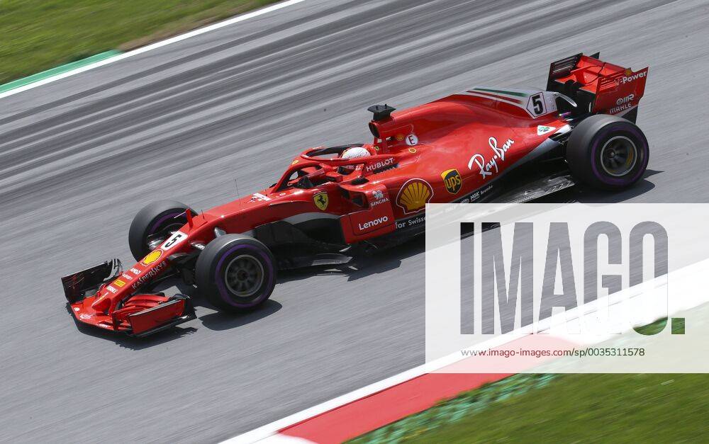 FORMULA 1 - GP of Austria 2018 SPIELBERG,AUSTRIA,30.JUN.18 - MOTORSPORTS, FORMULA 1 - Grand Prix of Austria, Red Bull Ring, free practice. Image shows Sebastian Vettel (GER Ferrari). GEPAxpictures xWolfgangxGrebien