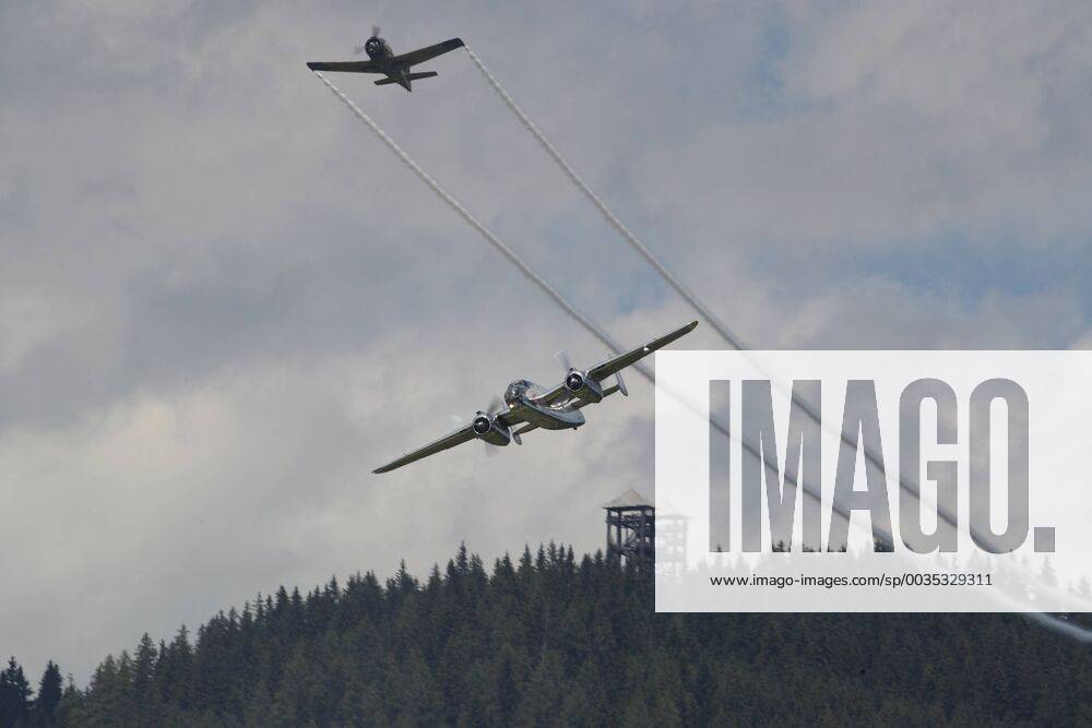 MOTORSPORTS - The Flying Bulls Air Show SPIELBERG,AUSTRIA,01.JUL.18 - MOTORSPORTS - The Flying Bulls Air Show. Image shows an airshow. GEPAxpictures xAndreasxPranter