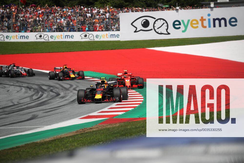 FORMULA 1 - GP of Austria 2018 SPIELBERG,AUSTRIA,01.JUL.18 - MOTORSPORTS - Grand Prix of Austria, Red Bull Ring. Image shows Max Verstappen (NED Red Bull Racing) and Sebastian Vettel (GER Ferrari). GEPAxpictures xDanielxGoetzhaber