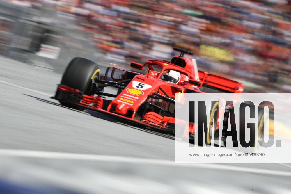FORMULA 1 - GP of Austria 2018 SPIELBERG,AUSTRIA,01.JUL.18 - MOTORSPORTS - Grand Prix of Austria, Red Bull Ring. Image shows Sebastian Vettel (GER Ferrari). GEPAxpictures xAndreasxPranter