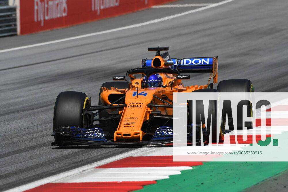 Fernando Alonso McLaren F1 Team Formula One Grand Prix of Austria Red Bull Ring 01 07 2018 2018 Formula 1 Grand Prix of Austria Red Bull Ring 01 07 2018 Spielberg