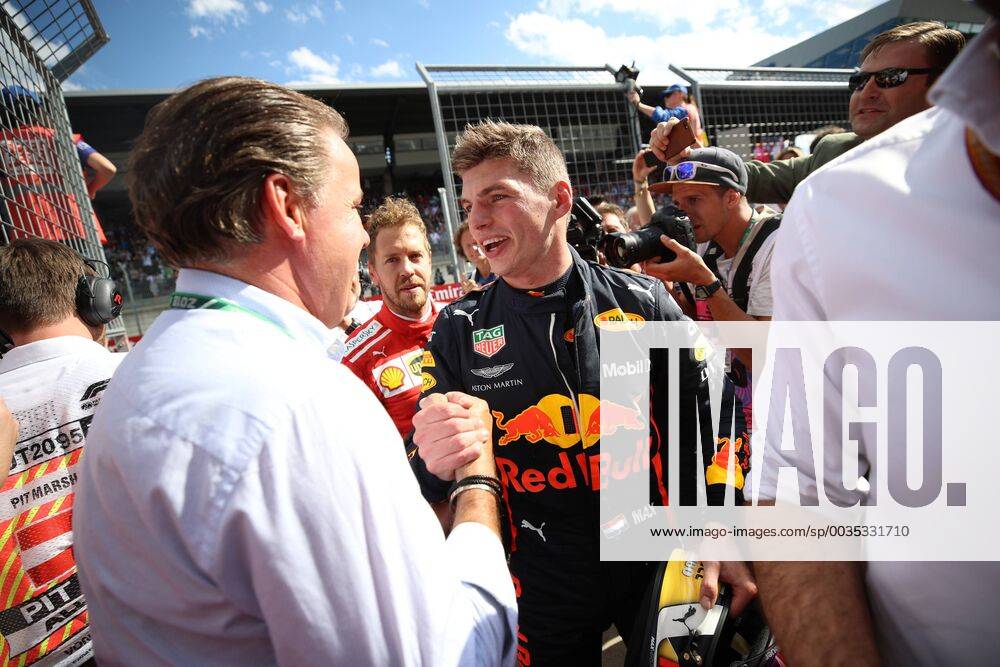 FORMULA 1 - GP of Austria 2018 SPIELBERG,AUSTRIA,01.JUL.18 - MOTORSPORTS - Grand Prix of Austria, Red Bull Ring. Image shows the rejoicing of Max Verstappen (NED Aston Martin Red Bull Racing). GEPAxpictures xChristianxWalgram