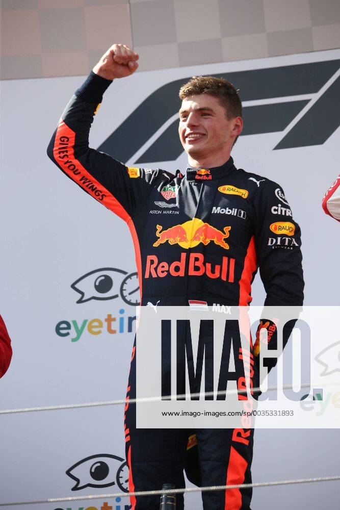 FORMULA 1 - GP of Austria 2018 SPIELBERG,AUSTRIA,01.JUL.18 - MOTORSPORTS - Grand Prix of Austria, Red Bull Ring. Image shows the rejoicing of Max Verstappen (NED Aston Martin Red Bull Racing). GEPAxpictures xWolfgangxGrebien