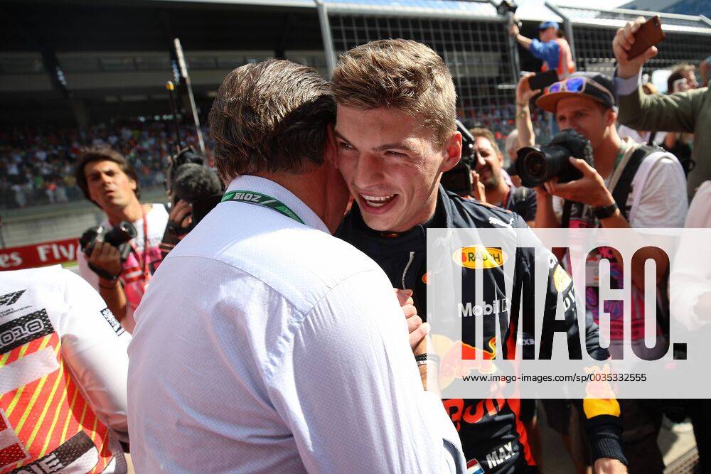 FORMULA 1 - GP of Austria 2018 SPIELBERG,AUSTRIA,01.JUL.18 - MOTORSPORTS - Grand Prix of Austria, Red Bull Ring. Image shows the rejoicing of Max Verstappen (NED Red Bull Racing). GEPAxpictures xChristianxWalgram