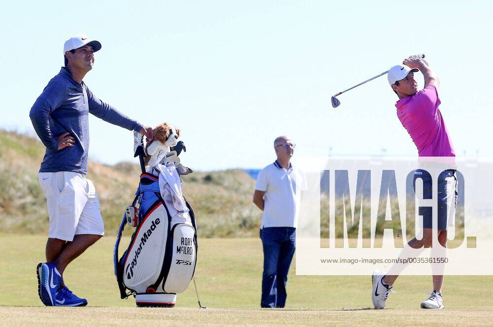 2018 Dubai Duty Free Irish Open Practice Day, Ballyliffin Golf Club, Co. Donegal 3 7 2018 Rory McIlroy and caddy Harry Diamond Rory McIlroy and Harry Diamond 3 7 2018
