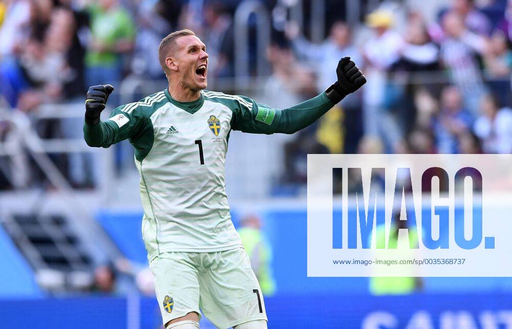 FIFA World Cup 2018 Eighth finals Sweden Switzerland 03 07 2018 Goalkeeper Robin Olsen Sweden