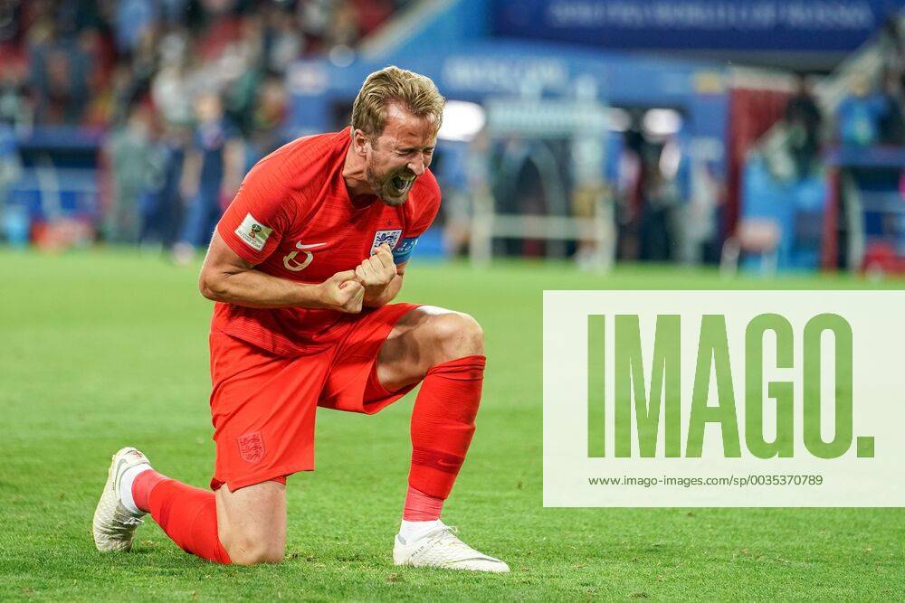 3rd July 2018, Spartak Stadium, Moscow, Russia; FIFA World Cup WM Weltmeisterschaft Fussball Football, Round of 16, Columbia versus England; Harry Kane of England celebrating their penalty shoot-out victory ActionPlus12043920 UlrikxPedersen