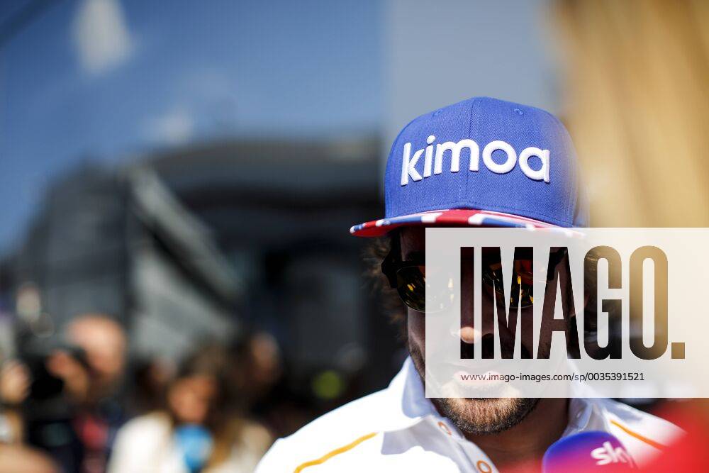 Towcester, United Kingdom - FERNANDO ALONSO of McLaren F1 Team is seen during preparation of the 2018 FIA Formula 1 British Grand Prix at Silverstone Circuit in Towcester, United Kingdom. British Grand Prix 2018 - Preparations - ZUMAg147 20180705_zap_g147_008